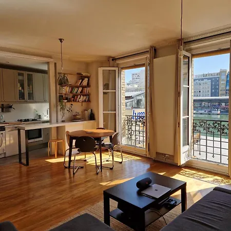 Bright - Canal View Lägenhet Paris