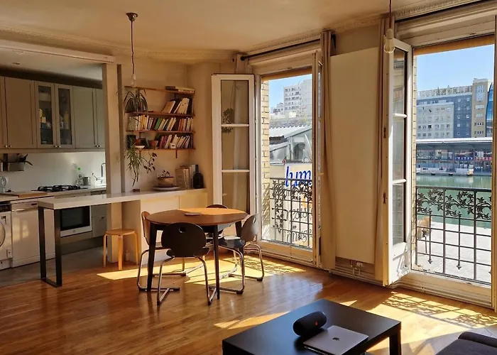 Bright - Canal View Lägenhet Paris